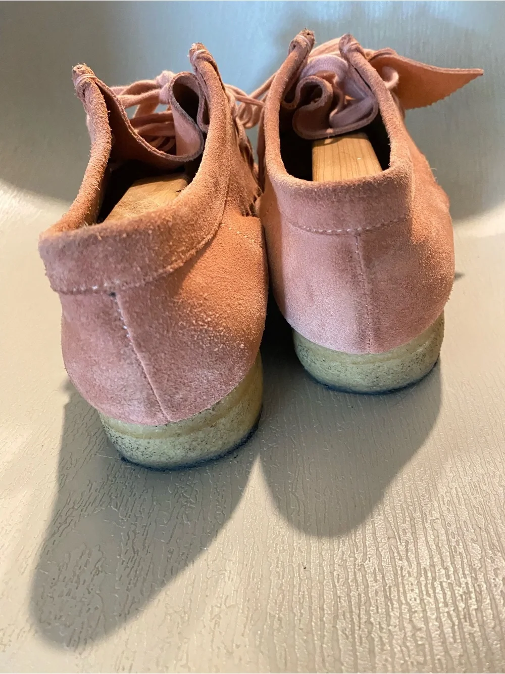 Clarks Originals X Supreme Wallabee Woven Weave Salmon Pink Suede size 7m